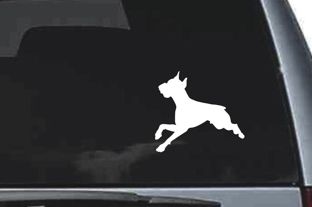 Picniva Boxer Dog Sty14 Vinyl Car Window Decal, Approx 5 in