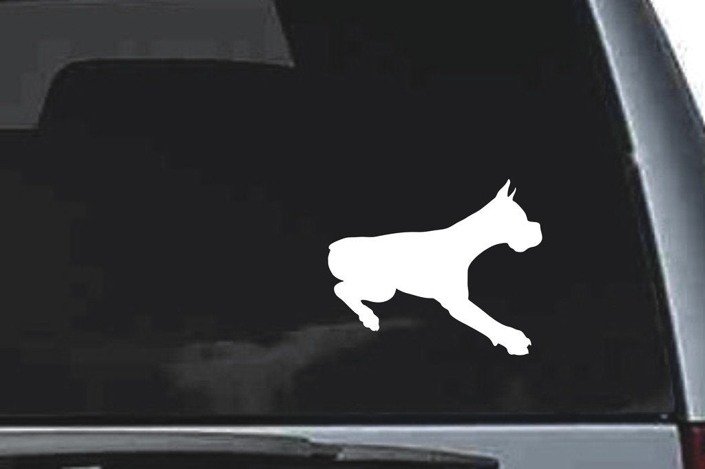 Picniva Boxer Dog Sty25 Vinyl Car Window Decal, Approx 5 in