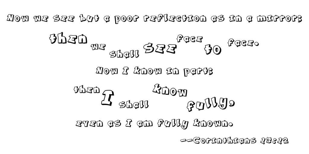 Picniva Corinthians 13:12 Scripture Removable Vinyl Wall Decal