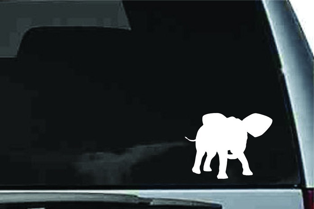 Picniva Elephant Baby Sty8 Vinyl Car Window Decal, Approx 5 in