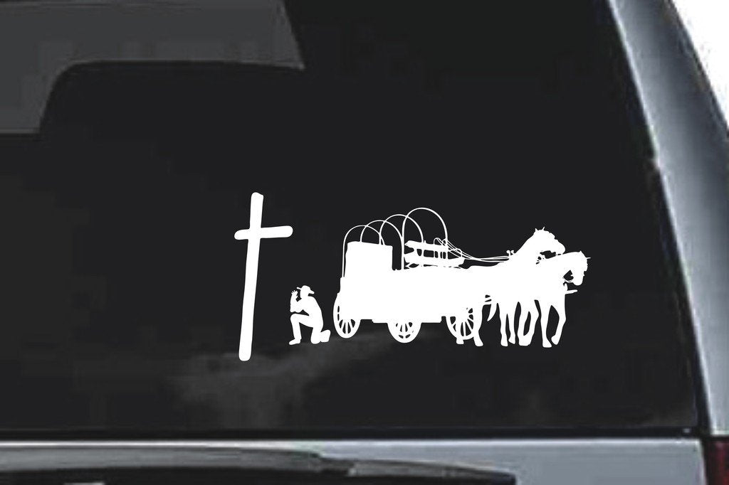 Picniva Cowboy Sty20 Vinyl Car Window Decal, Approx 5 in