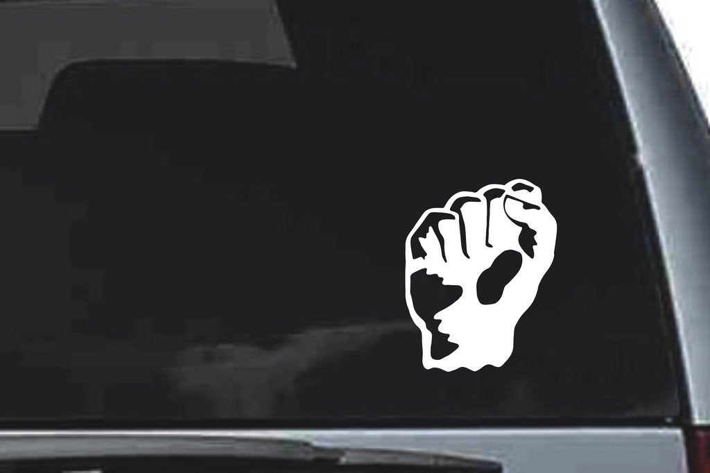 Picniva Fist Sty1 Vinyl Car Window Decal, Approx 5 in