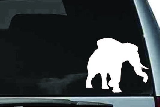 Picniva Elephant Sty3 Vinyl Car Window Decal, Approx 5 in