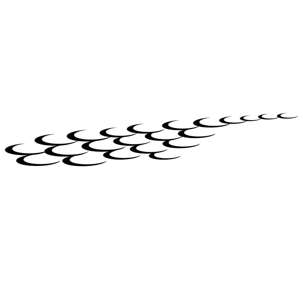 Picniva sty266 Racing Car Body Side Stripes Sticker Decal 2 Pcs