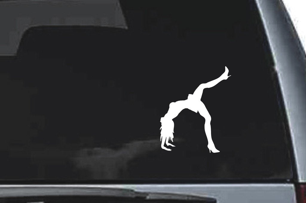 Picniva Girl Sty2 Vinyl Car Window Decal, Approx 5 in