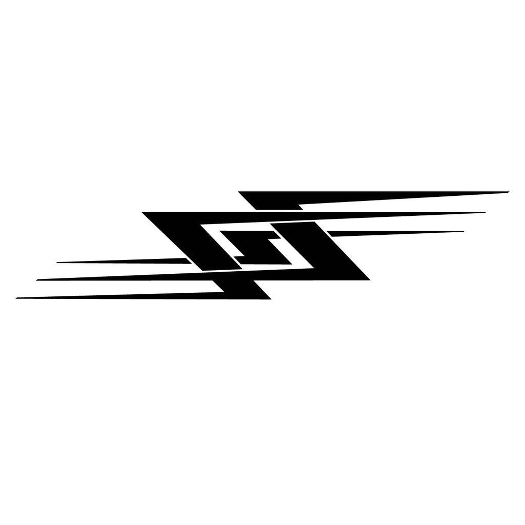 Picniva sty248 Racing Car Body Side Stripes Sticker Decal 2 Pcs