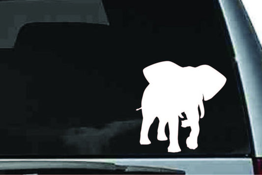 Picniva Elephant Sty6 Vinyl Car Window Decal, Approx 5 in