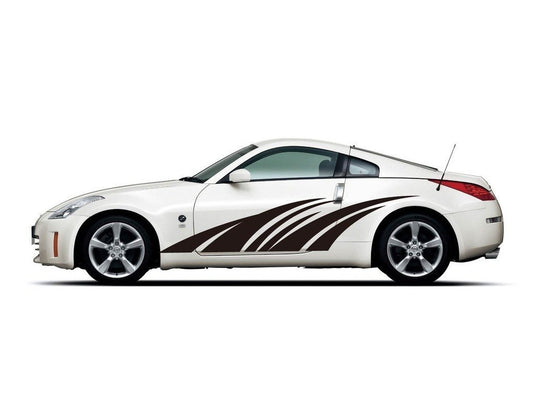 Picniva sty472 Car Body Side Stripes Vinyl Graphics Sticker Decals 2 Pcs