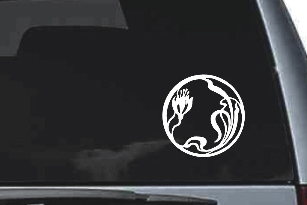 Picniva Flower Sty26 Vinyl Car Window Decal, Approx 5 in