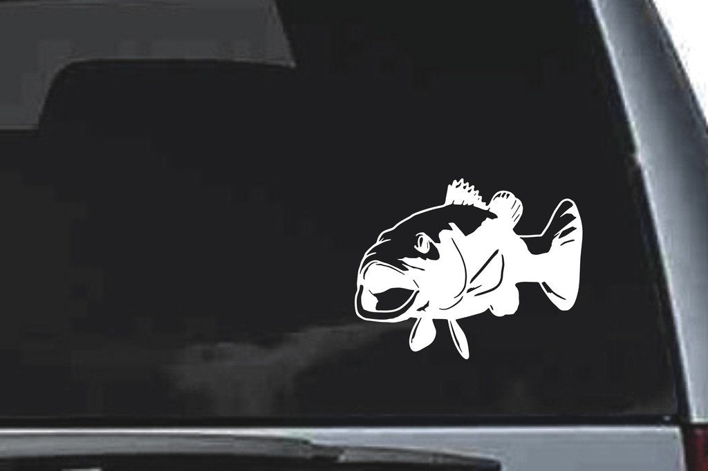 Picniva Bass Sty2 Vinyl Car Window Decal, Approx 5 in