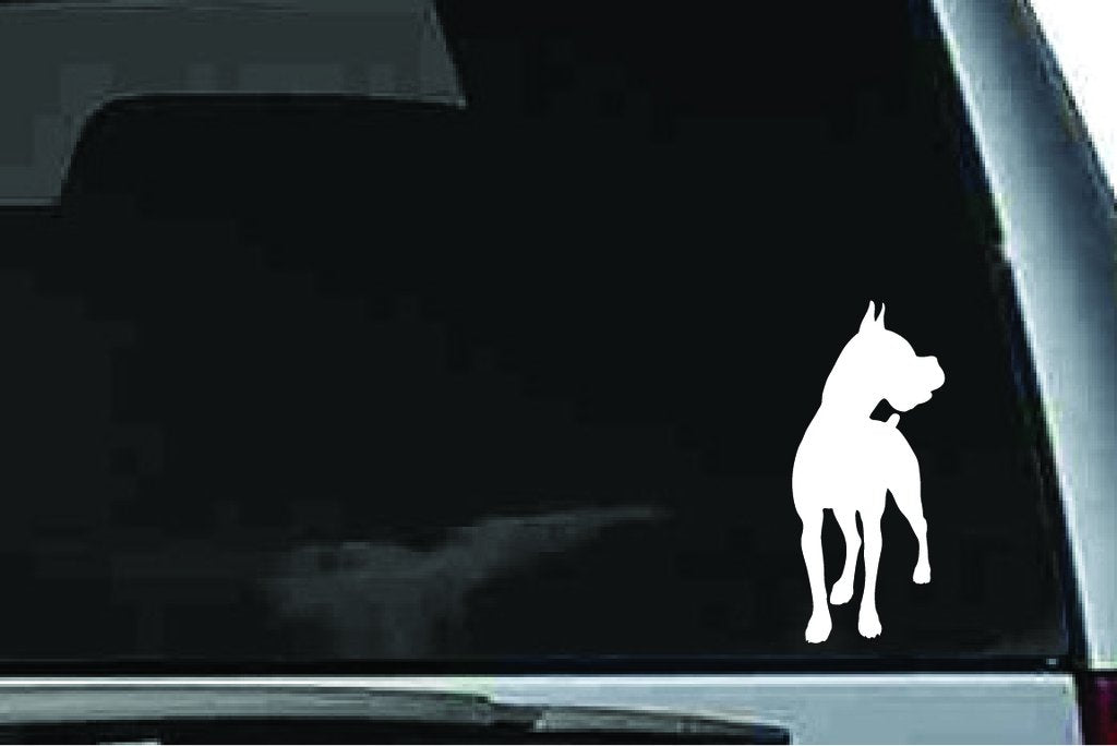 Picniva Boxer Dog Sty36 Vinyl Car Window Decal, Approx 5 in