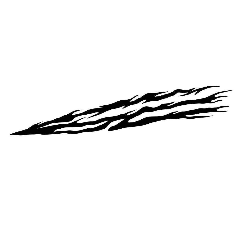 Picniva sty206 Racing Car Body Side Stripes Sticker Decal 2 Pcs
