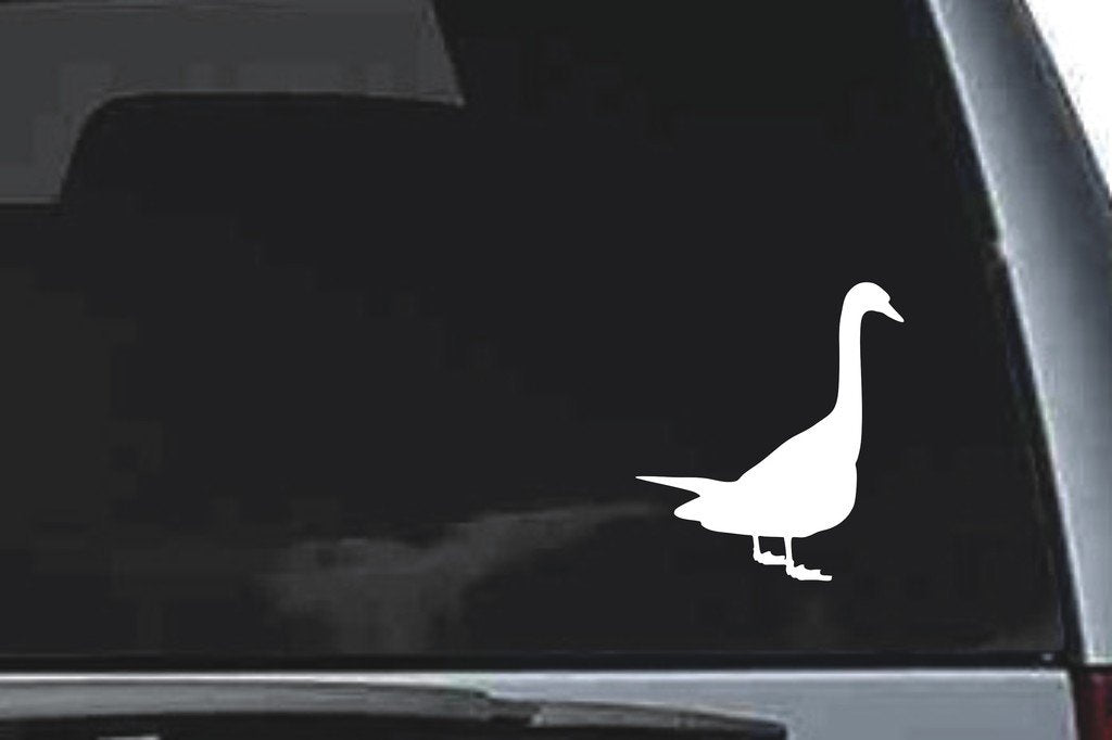 Picniva Swan Sty2 Vinyl Car Window Decal, Approx 5 in
