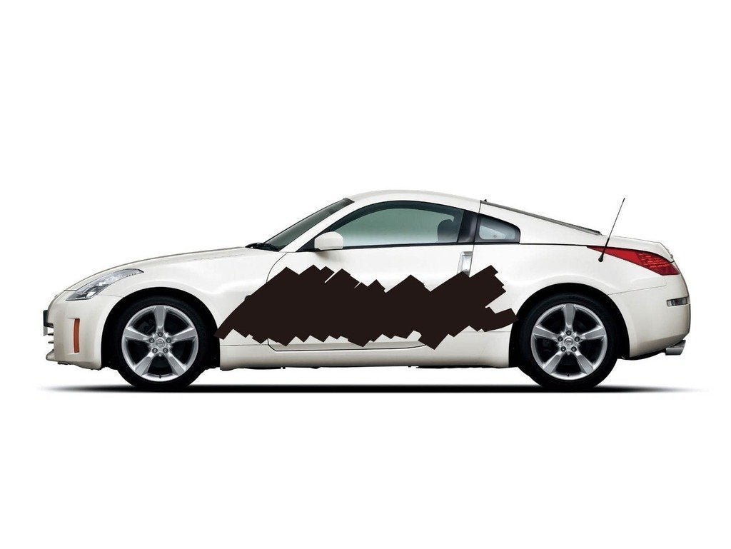 Picniva sty415 Racing Car Body Side Stripes Sticker Decal 2 Pcs
