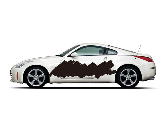 Picniva sty415 Racing Car Body Side Stripes Sticker Decal 2 Pcs