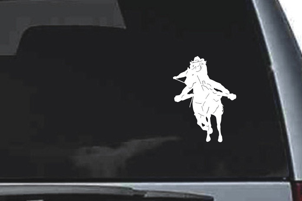 Picniva Horse Rider Sty12 Vinyl Car Window Decal, Approx 5 in
