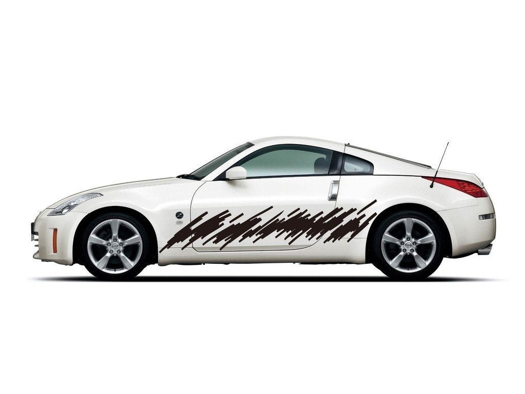 Picniva sty436 Car Body Side Stripes Vinyl Graphics Sticker Decals 2 Pcs