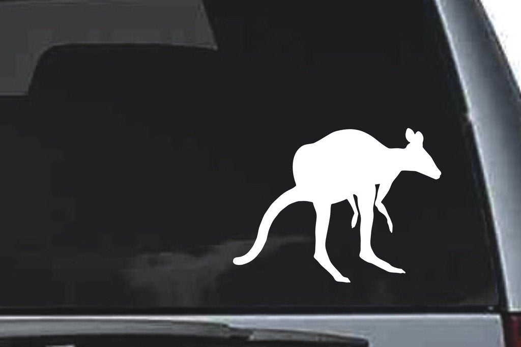 Picniva Kangaroo Sty8 Vinyl Car Window Decal, Approx 5 in