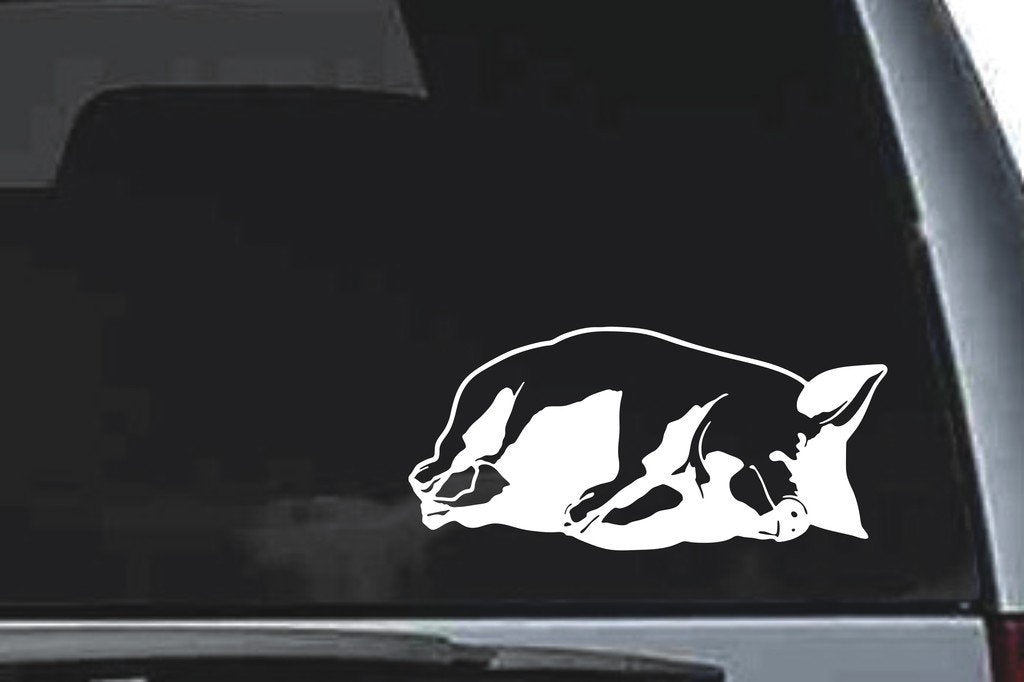 Picniva Pig Sty2 Vinyl Car Window Decal, Approx 5 in