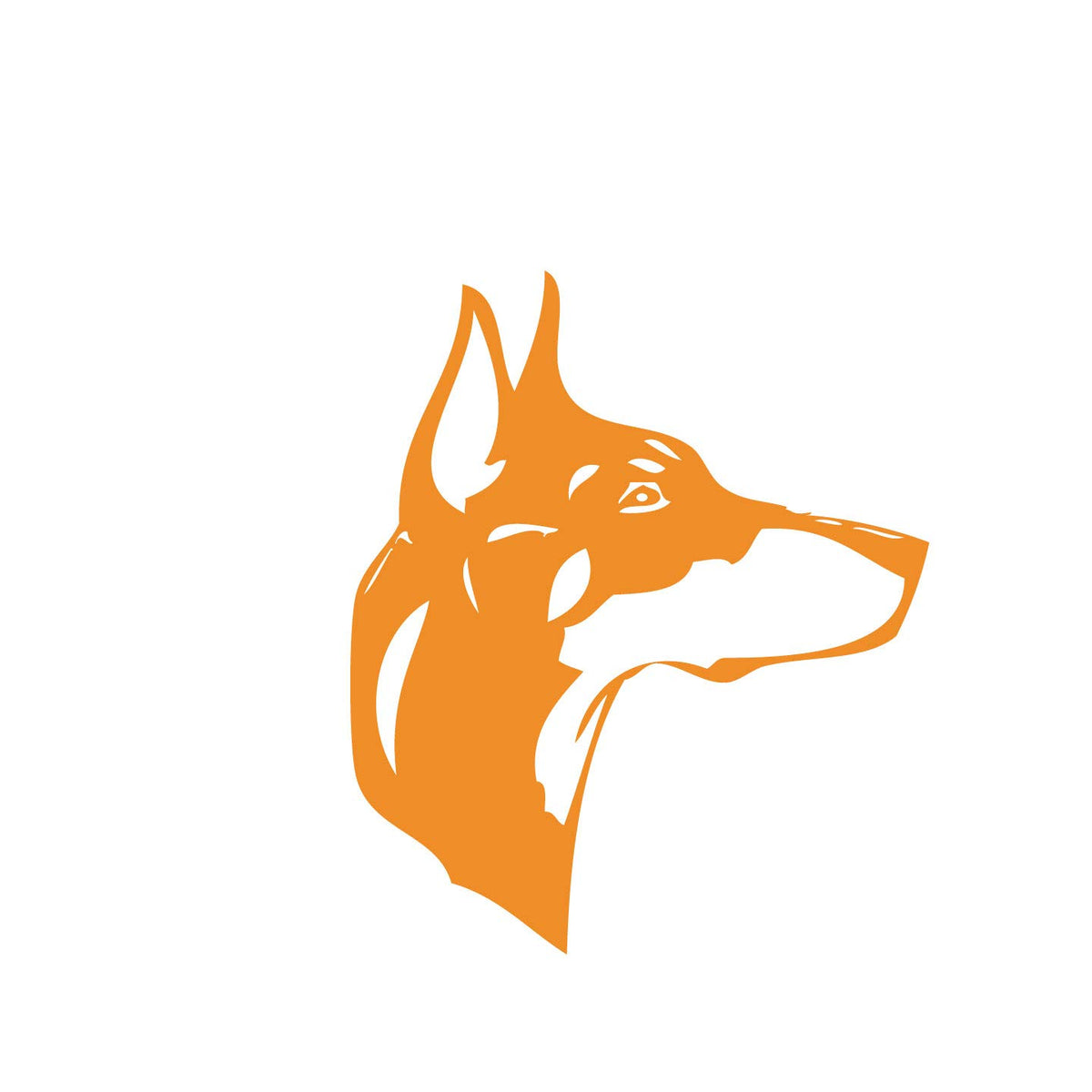Decaltor Doberman Head Dog Vinyl Decal, 5 in, Multiple Colors