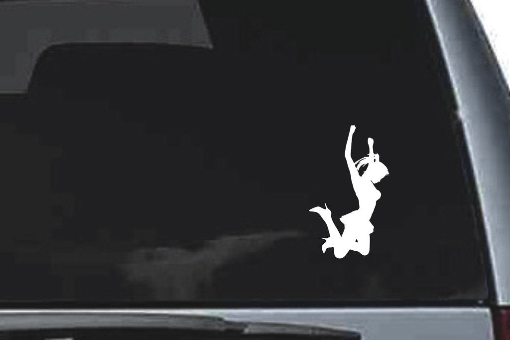 Picniva Girl Sty23 Vinyl Car Window Decal, Approx 5 in