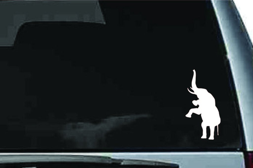 Picniva Elephant Sty12 Vinyl Car Window Decal, Approx 5 in