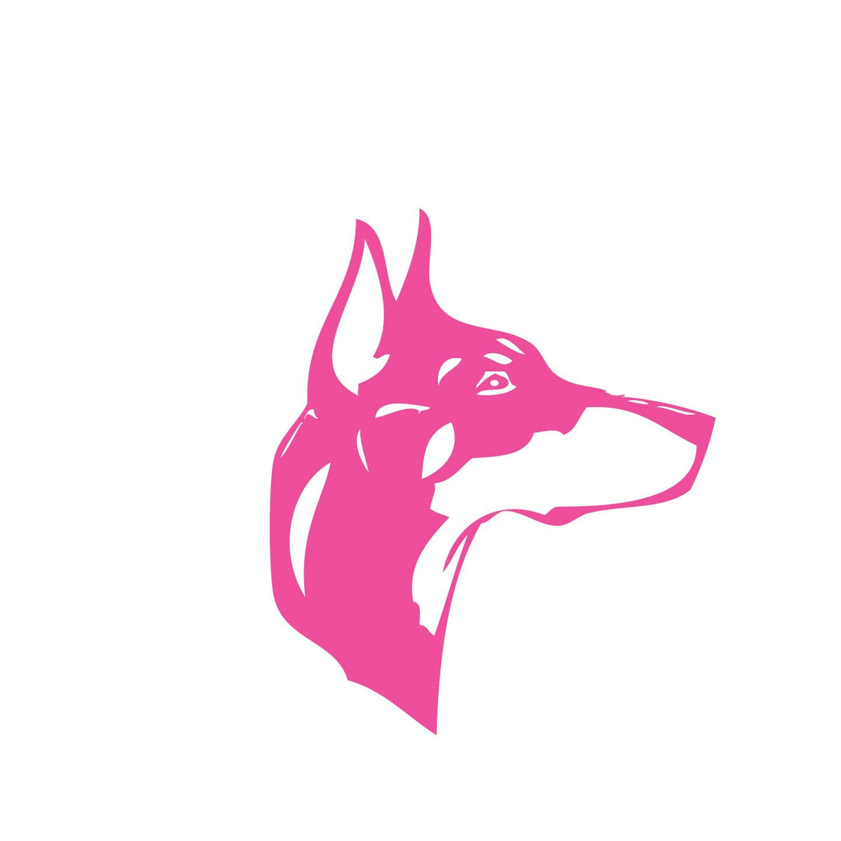 Decaltor Doberman Head Dog Vinyl Decal, 5 in, Multiple Colors
