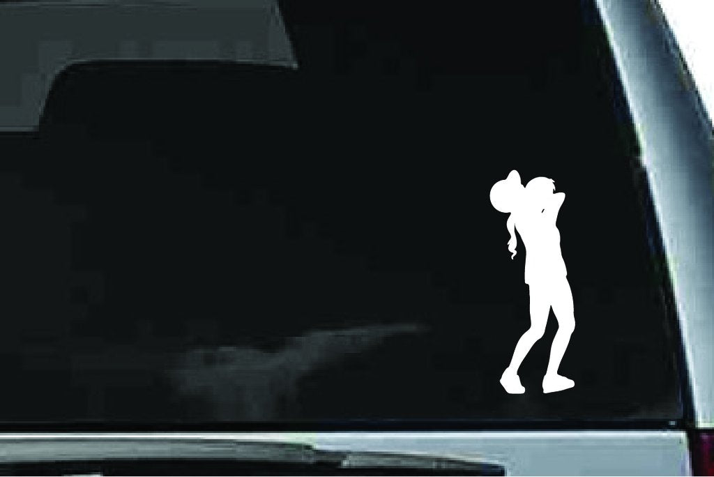 Picniva Soccer Girl Sty33a Vinyl Car Window Decal, Approx 5 in