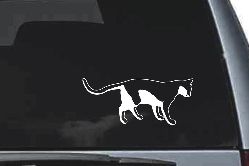 Picniva Cat Sty21 Vinyl Car Window Decal, Approx 5 in