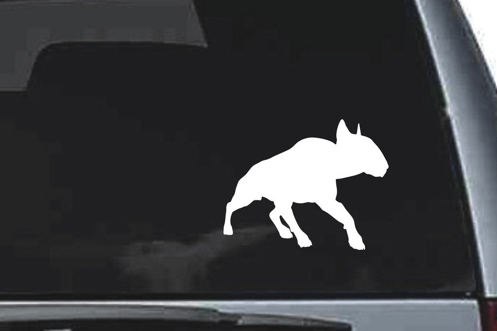 Picniva Bull Terrier Dog Sty30 Vinyl Car Window Decal, Approx 5 in