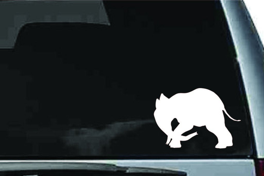 Picniva Elephant Sty11 Vinyl Car Window Decal, Approx 5 in