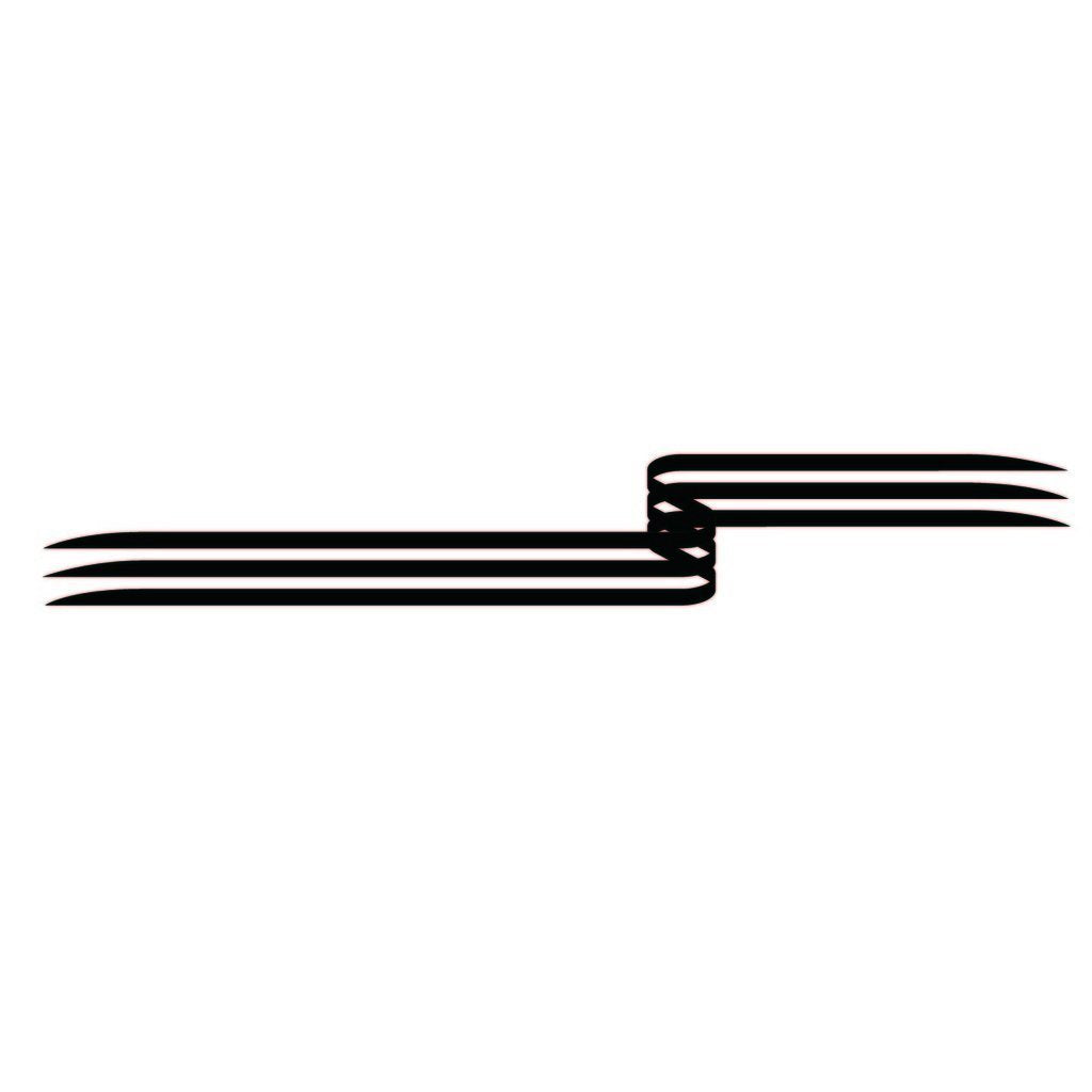Picniva New sty9 Racing Car Body Side Stripes Sticker Decal 2 Pcs