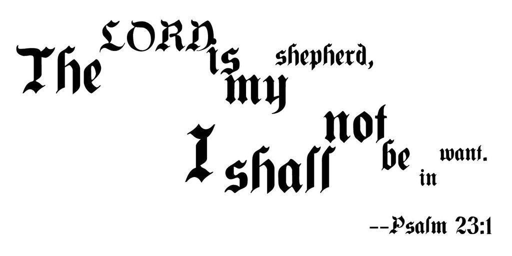 Picniva Psalm 23:1 Scripture Removable Vinyl Wall Decal