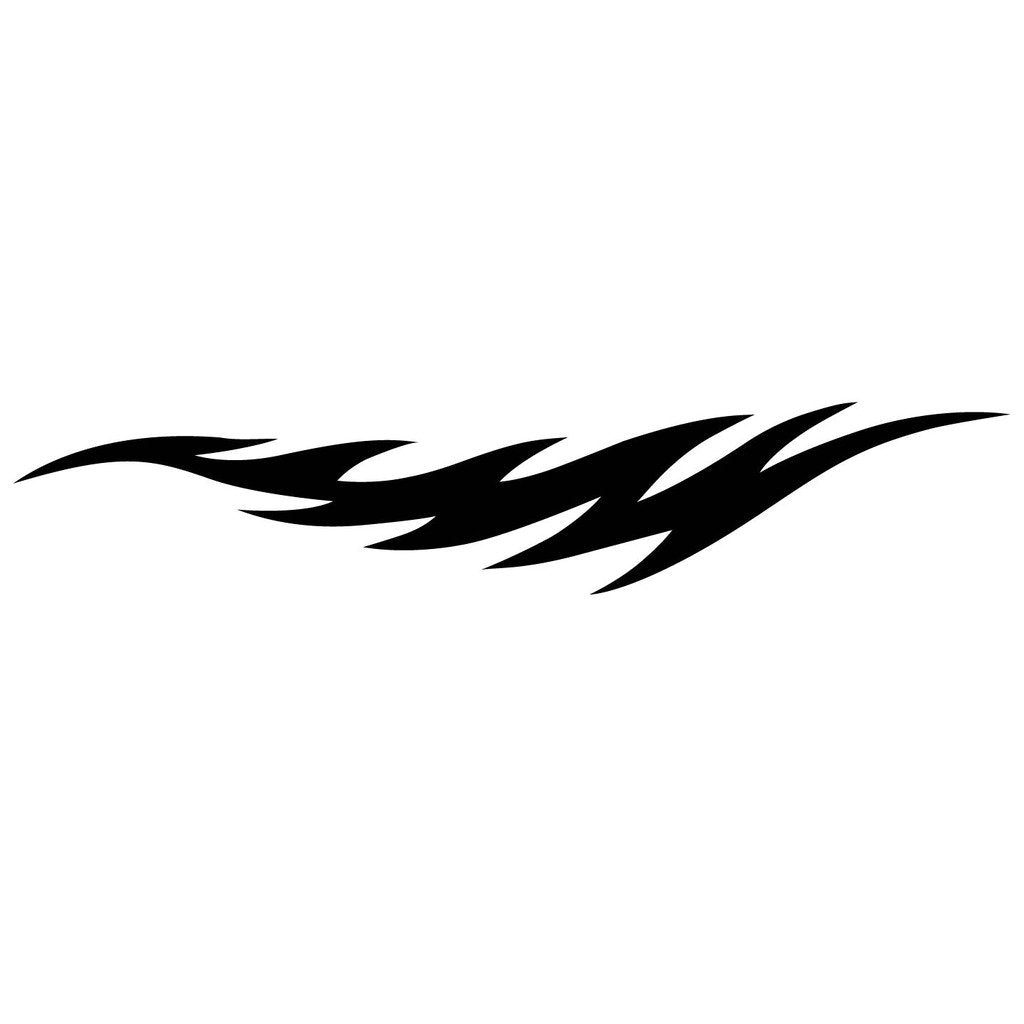 Picniva sty260 Racing Car Body Side Stripes Sticker Decal 2 Pcs