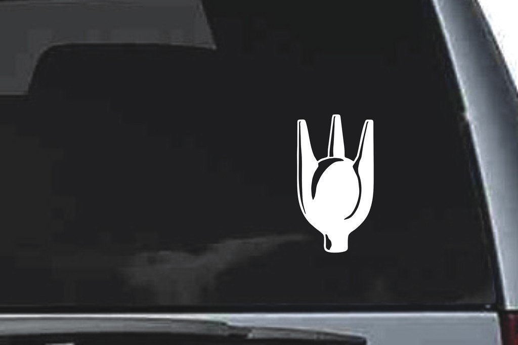 Picniva Pointed Tribal Orb Sty3 Vinyl Car Window Decal, Approx 5 in