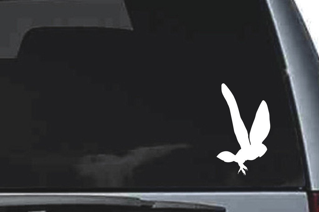 Picniva Barn Owl Styl2 Vinyl Car Window Decal, Approx 5 in