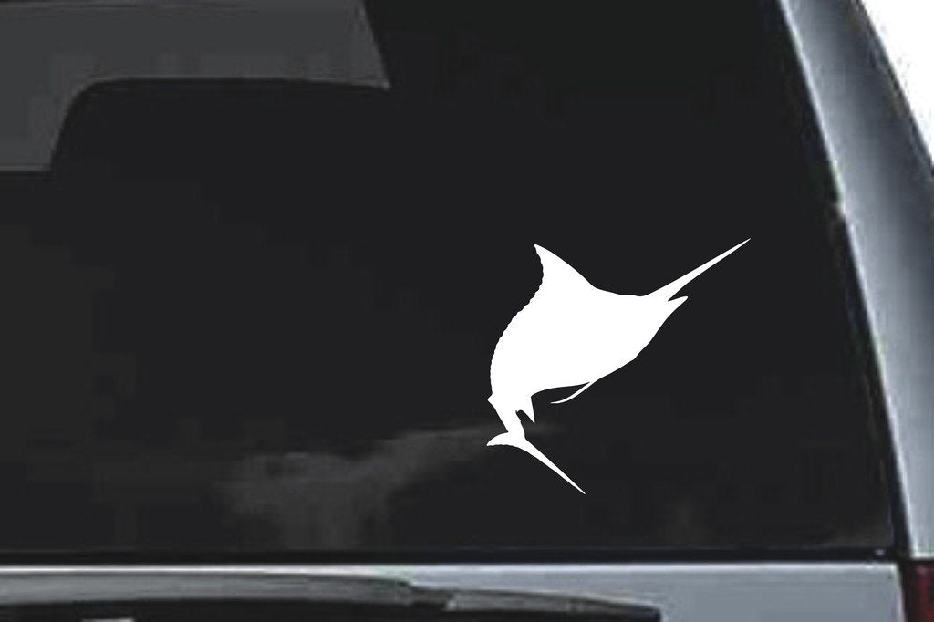 Picniva Marlin Sty4a Vinyl Car Window Decal, Approx 5 in