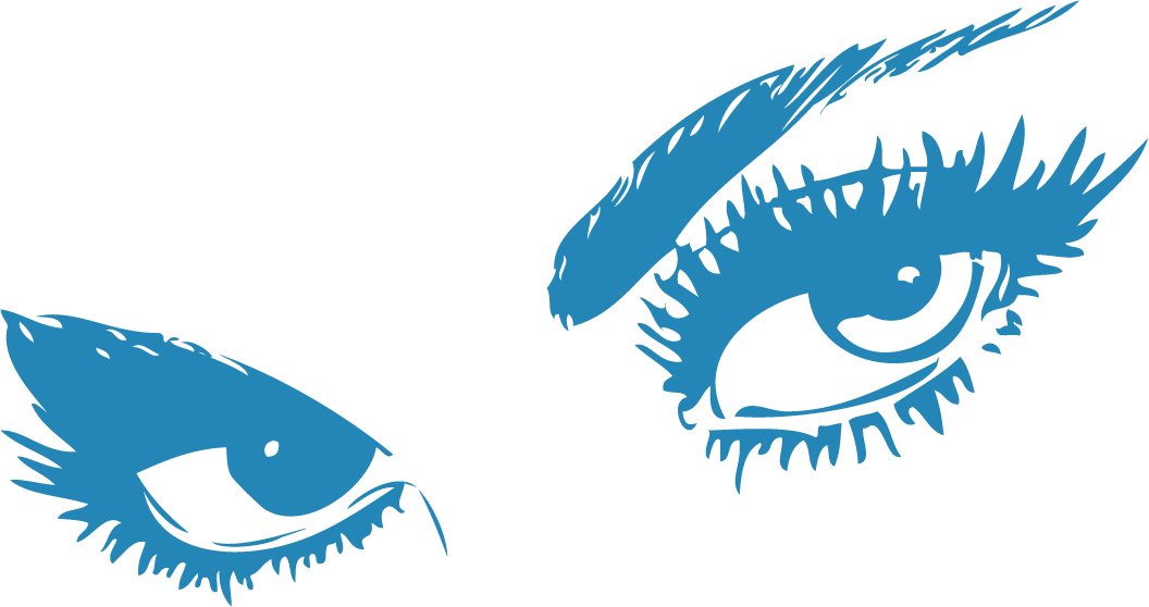 Decaltor Eyes Eyelash Vinyl Wall Decal