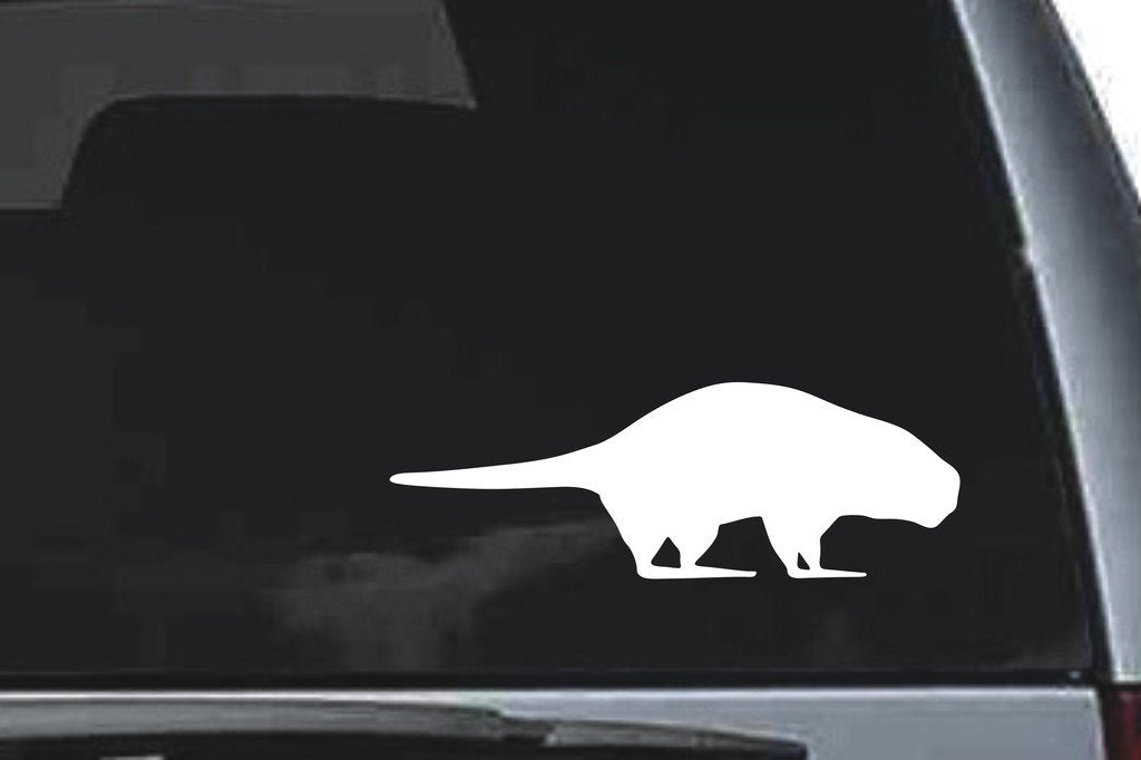 Picniva Beaver Sty5 Vinyl Car Window Decal, Approx 5 in
