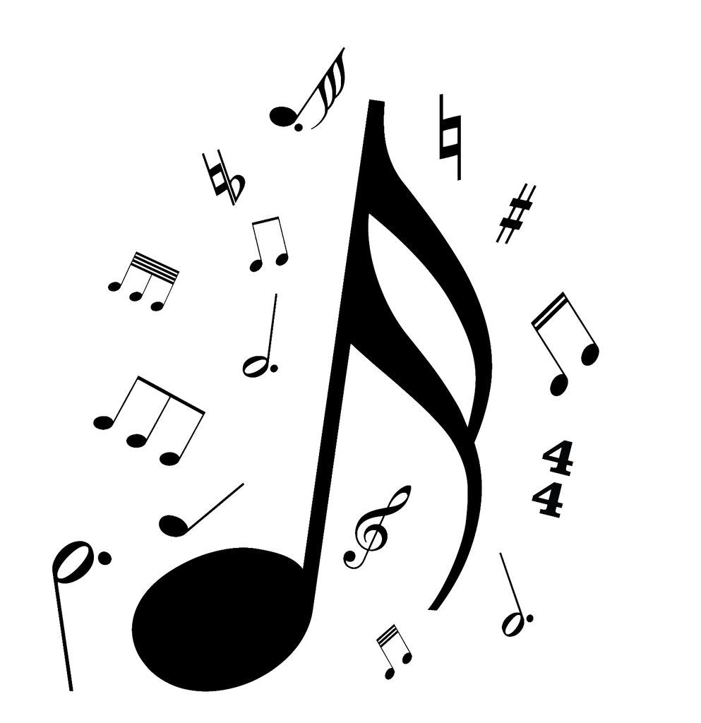 Picniva Sixteenth Note Music Symbols Wall Decal for Musicians