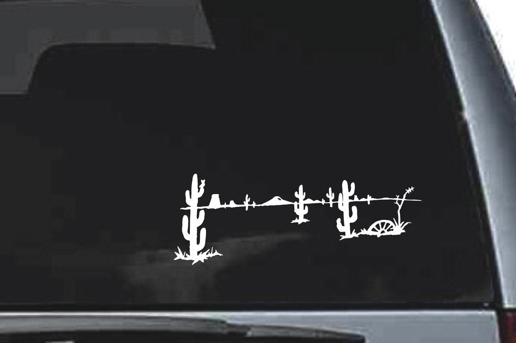 Picniva Desert Sty1 Vinyl Car Window Decal, Approx 5 in