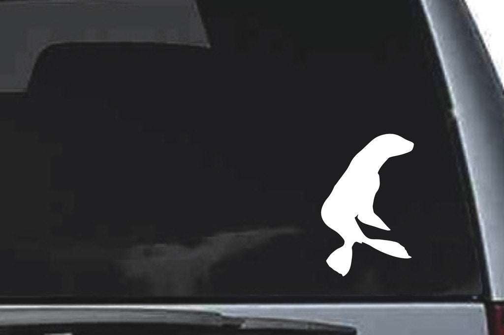 Picniva Sea Lion Sty3 Vinyl Car Window Decal, Approx 5 in