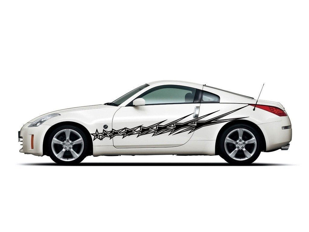 Picniva Style 41 Racing Side Stripe Vinyl Decals, 11 x 72 in, 2 Pc