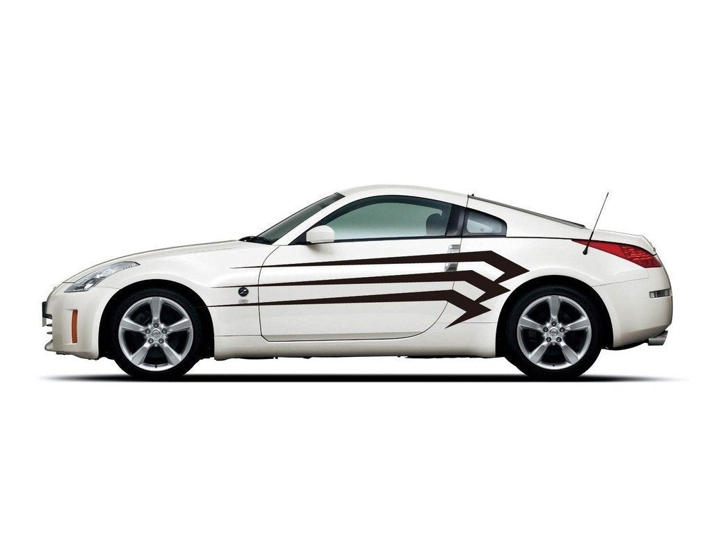Picniva Style 77 Racing Side Stripe Vinyl Decals, 22 x 100 in, 2 Pc