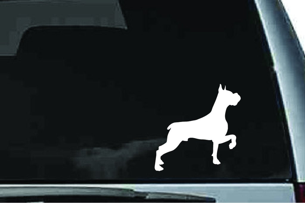 Picniva Boxer Dog Sty9 Vinyl Car Window Decal, Approx 5 in