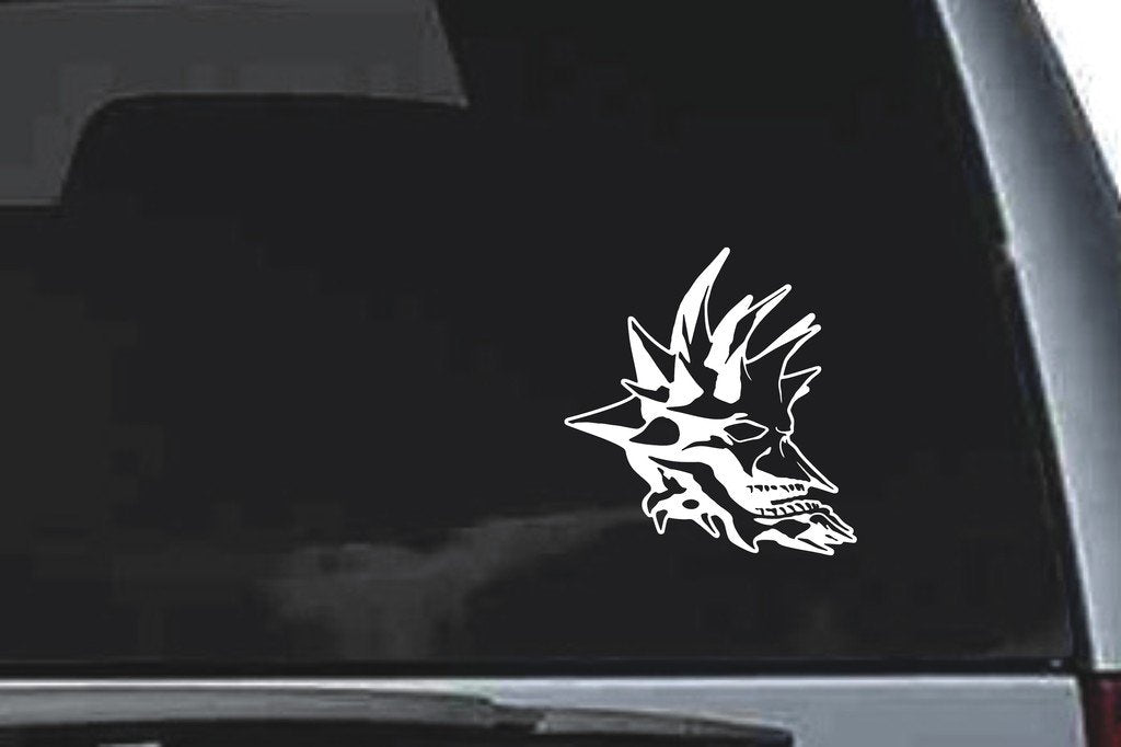 Picniva Skull Sty23 Vinyl Car Window Decal, Approx 5 in