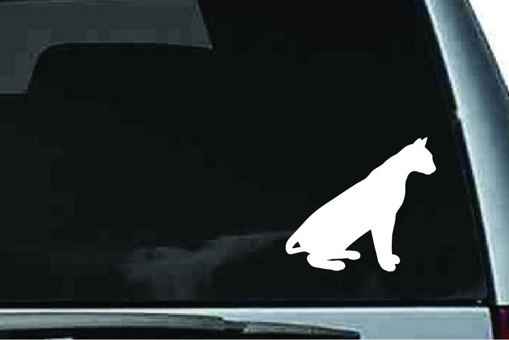 Picniva Oriental Cat Sty8 Vinyl Car Window Decal, Approx 5 in