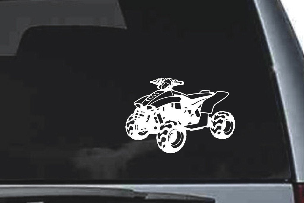 Picniva ATV Quad Sty1 Vinyl Car Window Decal, Approx 5 in