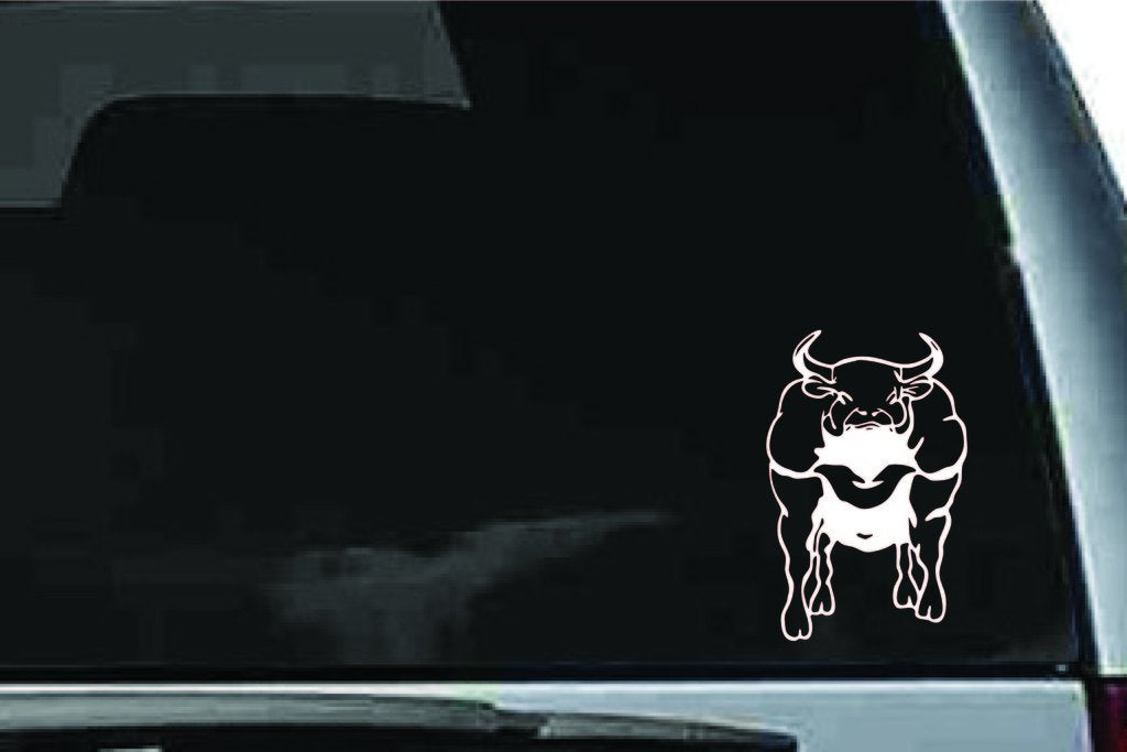 Picniva Bull Sty7 Vinyl Car Window Decal, Approx 5 in