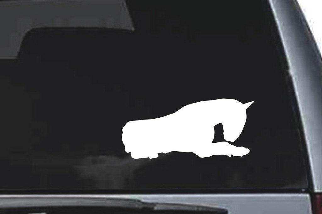 Picniva Bull Terrier Dog Sty24 Vinyl Car Window Decal, Approx 5 in